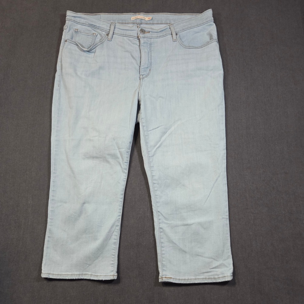 Levi's 311 Shaping Skinny Capri Women 16W Light Wash Denim Stretch Jeans